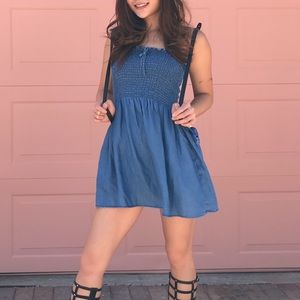 Denim mini sun dress